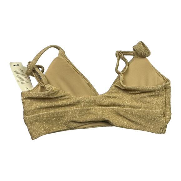 Aerie Gold Sparkly Womens Bralette Size XS - Picture 2 of 5